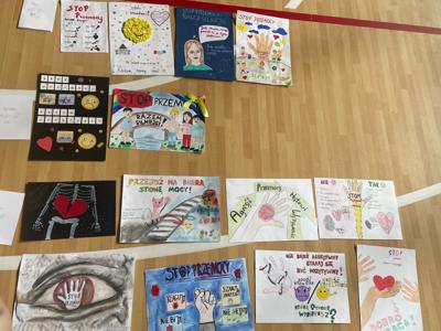 Gminny konkurs plastyczny „Szkoła bez przemocy – razem tworzymy bezpieczną przestrzeń”