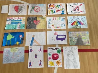 Gminny konkurs plastyczny „Szkoła bez przemocy – razem tworzymy bezpieczną przestrzeń”