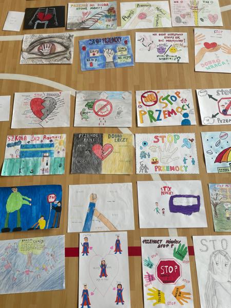 Gminny konkurs plastyczny „Szkoła bez przemocy – razem tworzymy bezpieczną przestrzeń”
