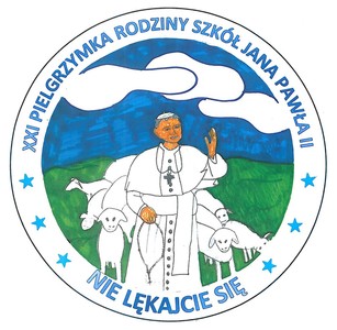 Znaczek reprezentujący szkołę w konkursie na znaczek pielgrzymkowy