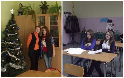 MARTA BAJER Z JEDNĄ Z UCZESTNICZEK KONKURSU O MICKIEWICZU