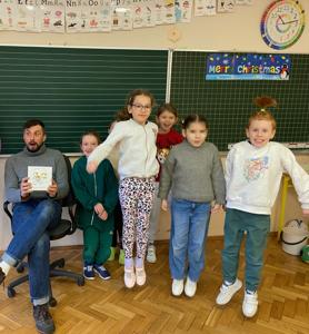 Pan Marcin Chabowski w klasie 2B