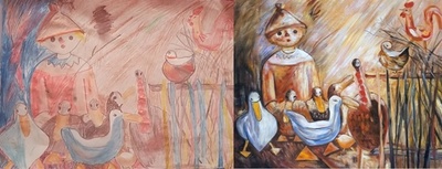 Jakub Kulas (Wiejskie podwórko - Tadeusz Makowski)