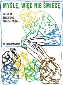 Plakat promujący akcję "Sprzątanie świata"