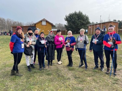 Uczestnicy Rajdu Nordic Walking.