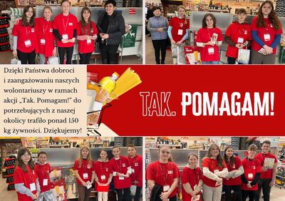 Podziękowanie "Tak pomagam"