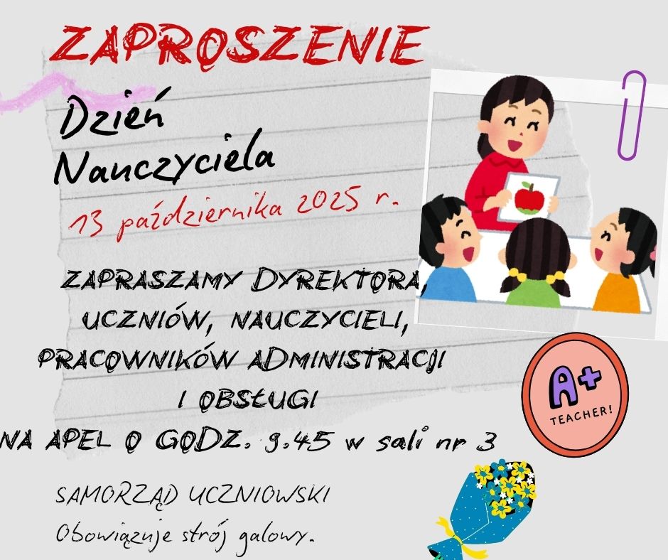 Zaproszenie Samorządu Uczniowskiego
