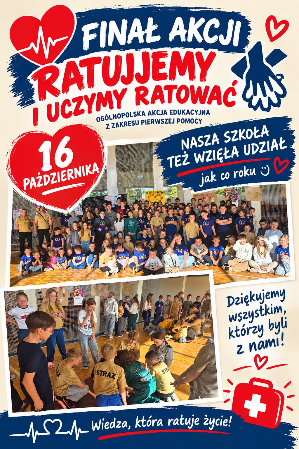 Uczniowie SP w Zadusznikach w akcji „Ratujemy i Uczymy Ratować”