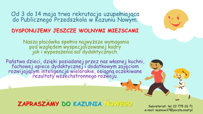 Rekrutacja uzupełniająca 3 - 14 maj