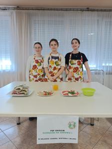  finał konkursu „Healthy Chef” zdjecie druzyny z PSP w Okocimiu