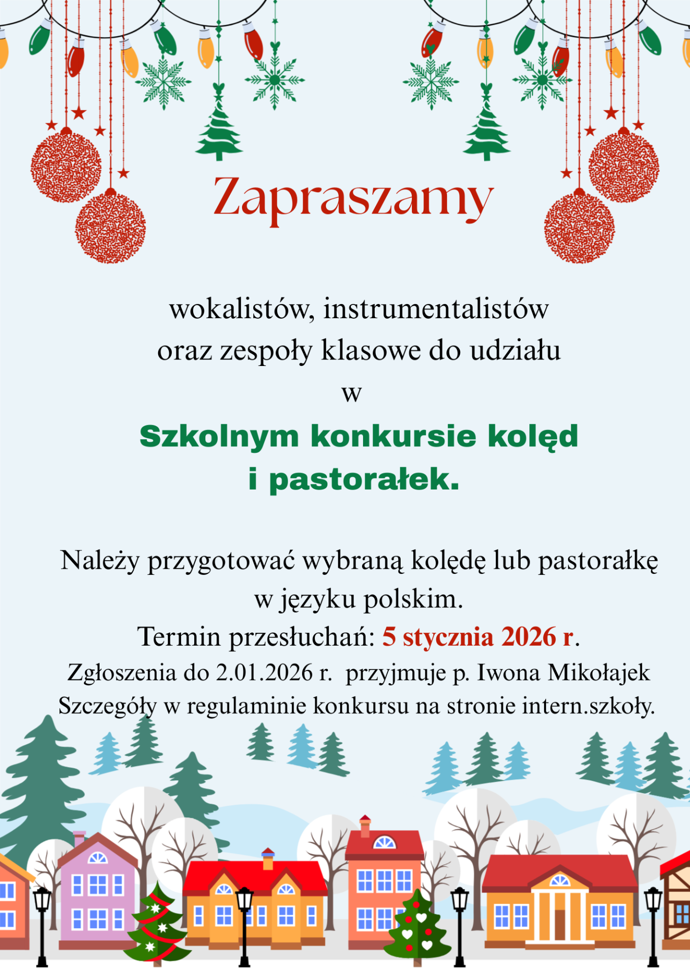 Szkolny Konkurs Kolęd