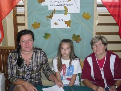 Komisja Wyborcza w składzie Dyrektor- M. Kamińska, Pracownik- T. Badaszewska, Uczeń- J. Kamińska 