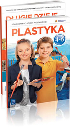 okładka - Plastyka + Długie dzieje sztuki (broszura). Szkoła podstawowa. Klasy 4-6