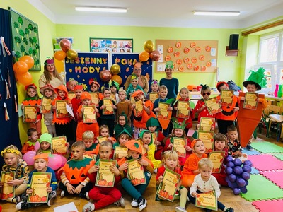 Jesienny Bal Warzyw i Owoców w naszym przedszkolu.